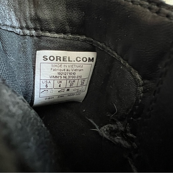 Sorel Lennox Women's Lace Up Boots Black Size 6 - Picture 3 of 5